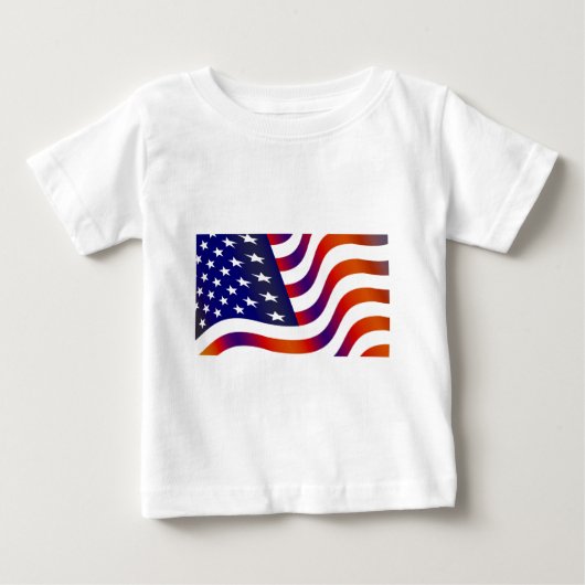 T-shirt Pour Bébé Drapeau américain (Devant)