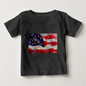 T-shirt Pour Bébé Drapeau américain (Devant)