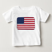 T-shirt Pour Bébé Drapeau américain (Devant)