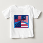 T-shirt Pour Bébé Drapeau américain avec Hakuna Matata : Design patr (Devant)