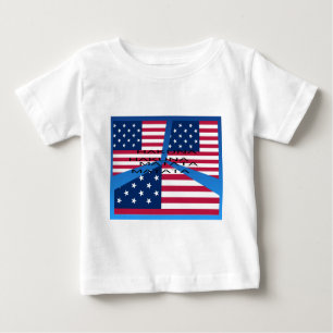 T-shirt Pour Bébé Drapeau américain avec Hakuna Matata : Design patr