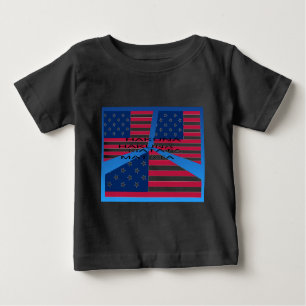 T-shirt Pour Bébé Drapeau américain avec Hakuna Matata : Design patr