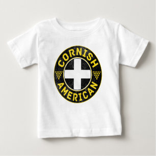 T-shirt Pour Bébé Drapeau américain de Cornouille