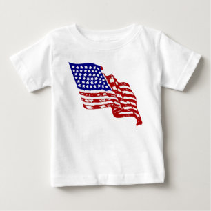 T-shirt Pour Bébé Drapeau américain, Drapeau américain