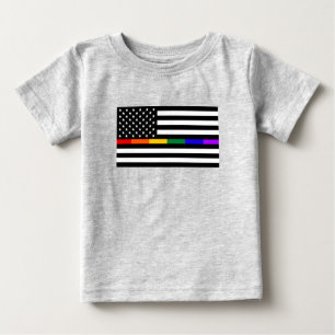 T-shirt Pour Bébé Drapeau américain LGBTQ