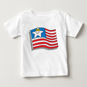 T-shirt Pour Bébé Drapeau américain mignon