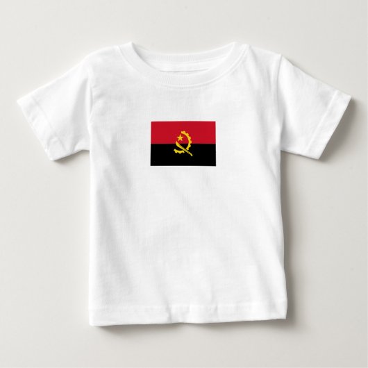 T-shirt Pour Bébé Drapeau angolais patriotique (Devant)