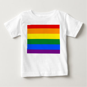 T-shirt Pour Bébé Drapeau arc-en-ciel (LGBT)