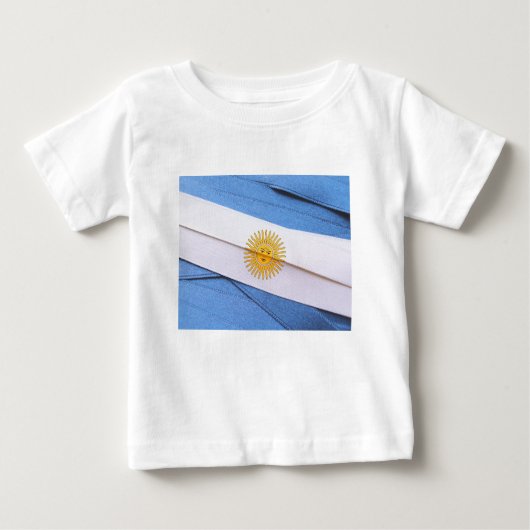 T-shirt Pour Bébé Drapeau ARGENTIN (Devant)