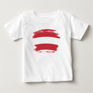 T-shirt Pour Bébé Drapeau autrichien