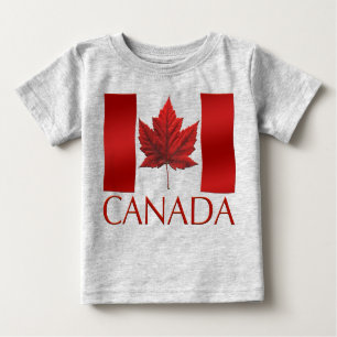 T-shirt Pour Bébé Drapeau Baby Canada souvenir biologique en une piè
