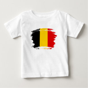 T-shirt Pour Bébé Drapeau Belgique