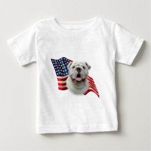 T-shirt Pour Bébé Drapeau Bulldog