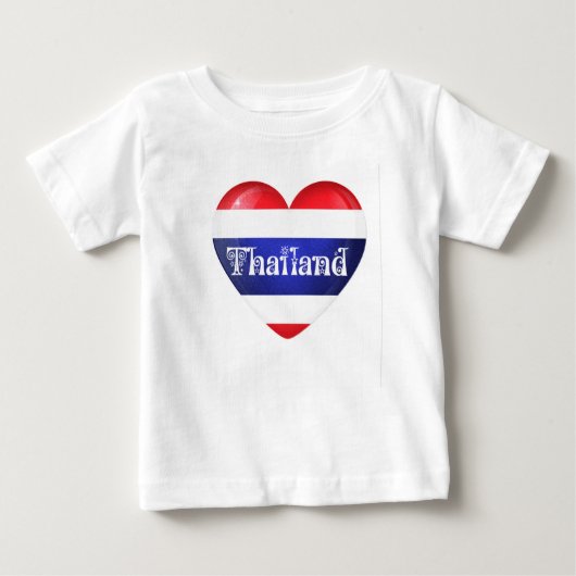 T-shirt Pour Bébé Drapeau cardiaque en Thaïlande (Devant)
