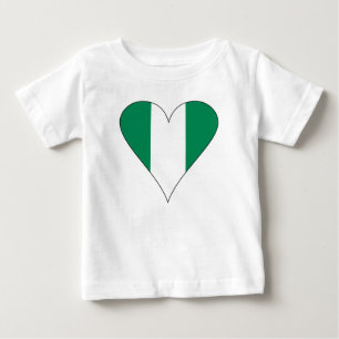 T-shirt Pour Bébé Drapeau cardiaque funky nigérian