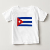 T-shirt Pour Bébé Drapeau Cuba (Devant)