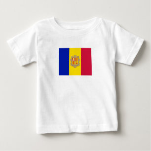 T-shirt Pour Bébé Drapeau d'Andorre patriotique