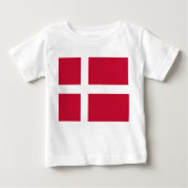 T-shirt Pour Bébé Drapeau danois (Devant)