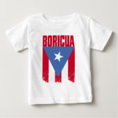 T-shirt Pour Bébé Drapeau de Boricua (Devant)