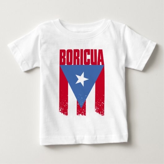 T-shirt Pour Bébé Drapeau de Boricua (Devant)