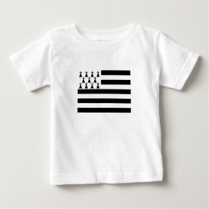 T-shirt Pour Bébé Drapeau de Bretagne patriotique