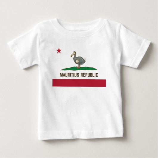 T-shirt Pour Bébé Drapeau de Californie de la République Maurice (Devant)
