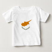 T-shirt Pour Bébé Drapeau de Chypre (Chypre grecque) (Devant)