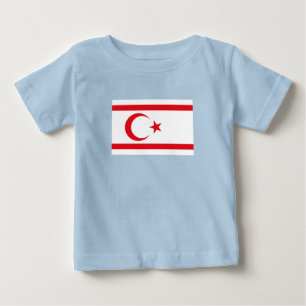 T-shirt Pour Bébé Drapeau de Chypre du Nord