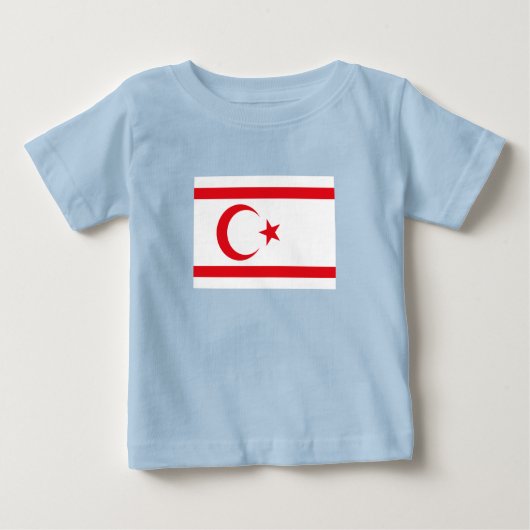 T-shirt Pour Bébé Drapeau de Chypre du Nord (Devant)