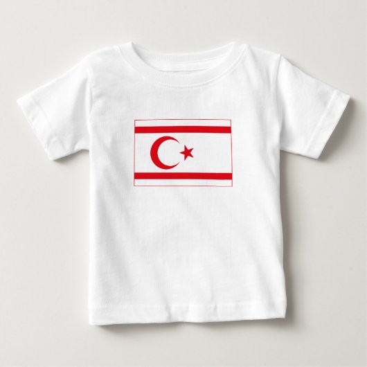T-shirt Pour Bébé Drapeau de Chypre du Nord (Devant)