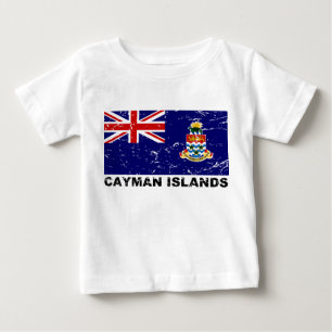 T-shirt Pour Bébé Drapeau de cru des Îles Caïman