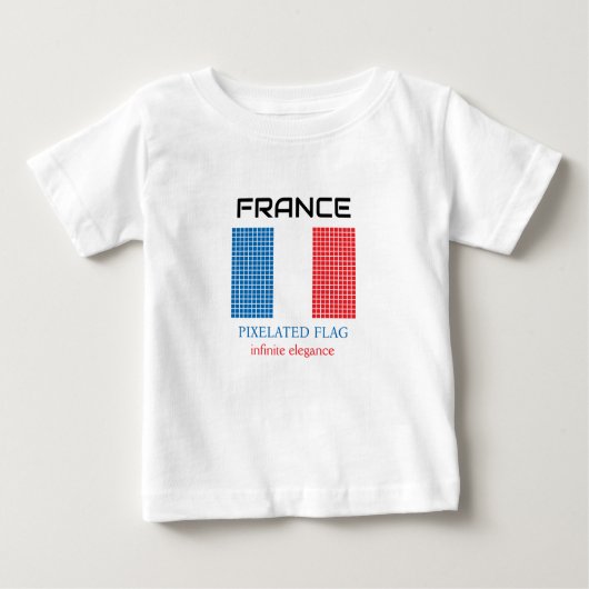 T-shirt Pour Bébé Drapeau de France (Devant)