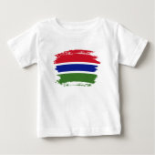 T-shirt Pour Bébé Drapeau de Gambie (Devant)