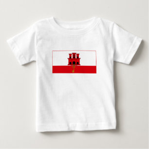 T-shirt Pour Bébé Drapeau de Gibraltar