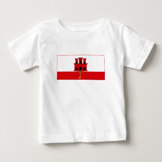 T-shirt Pour Bébé Drapeau de Gibraltar (Devant)