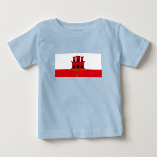 T-shirt Pour Bébé Drapeau de Gibraltar (Devant)