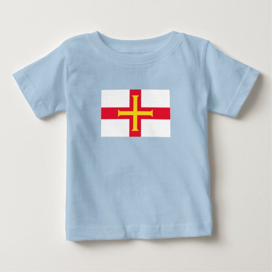 T-shirt Pour Bébé Drapeau de Guernsey (Devant)