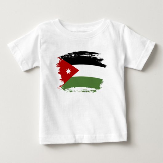 T-shirt Pour Bébé Drapeau de Jordanie (Devant)