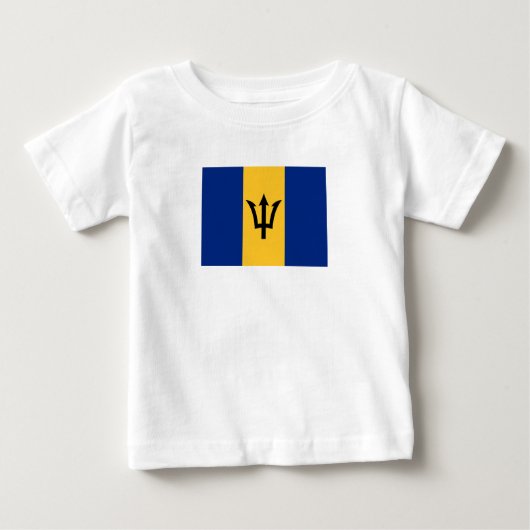 T-shirt Pour Bébé Drapeau de la Barbade patriotique (Devant)