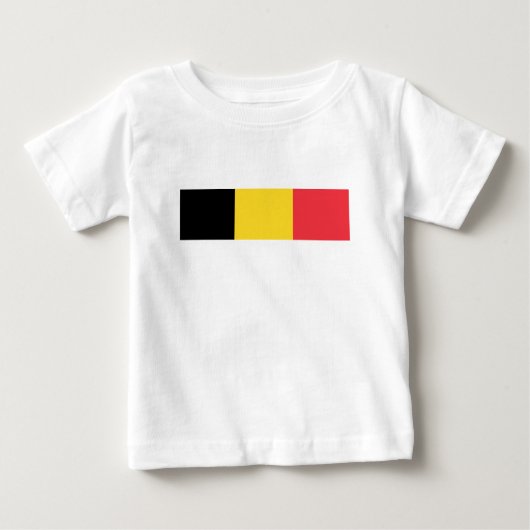 T-shirt Pour Bébé Drapeau de la Belgique (Devant)
