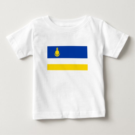 T-shirt Pour Bébé Drapeau de la Buryatia patriotique (Devant)