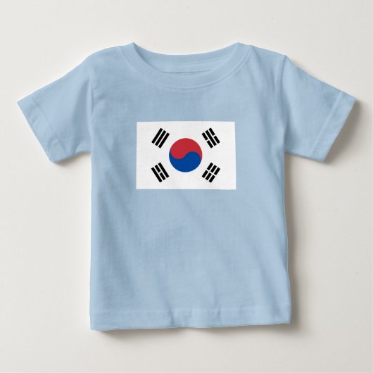 T-shirt Pour Bébé Drapeau de la Corée du Sud (Devant)