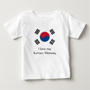 T-shirt Pour Bébé Drapeau de la Corée du Sud