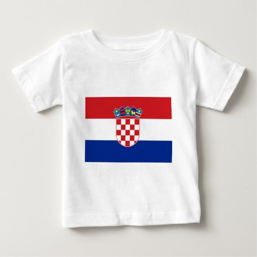 T-shirt Pour Bébé Drapeau de la Croatie (Devant)