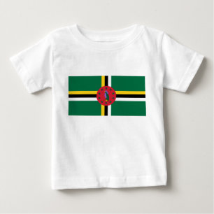 T-shirt Pour Bébé Drapeau de la Dominique