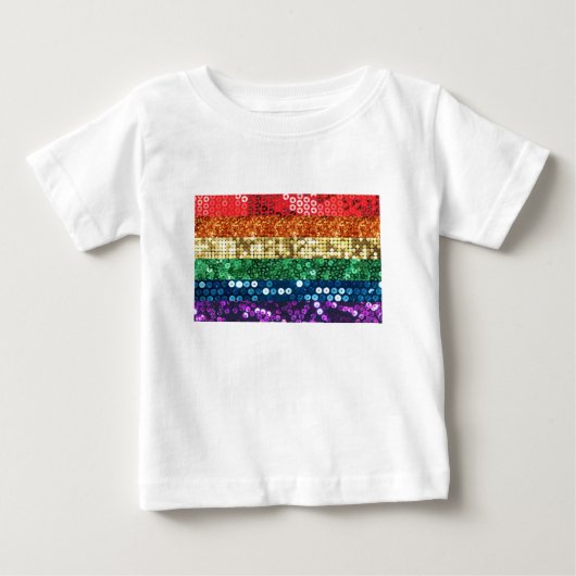 T-shirt Pour Bébé drapeau de la fierté séquentielle (Devant)