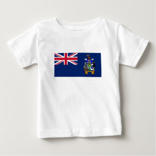 T-shirt Pour Bébé Drapeau de la Géorgie du Sud et des îles Sandwich