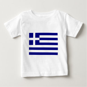 T-shirt Pour Bébé Drapeau de la Grèce