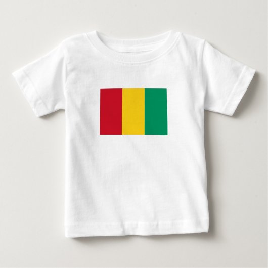 T-shirt Pour Bébé Drapeau de la Guinée (Devant)