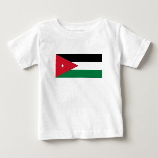 T-shirt Pour Bébé Drapeau de la Jordanie (Devant)